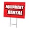Signmission Equipment Rental Yard Sign & Stake outdoor plastic coroplast window, C-2436-DS-Equipment Rental C-2436-DS-Equipment Rental - alternate 1